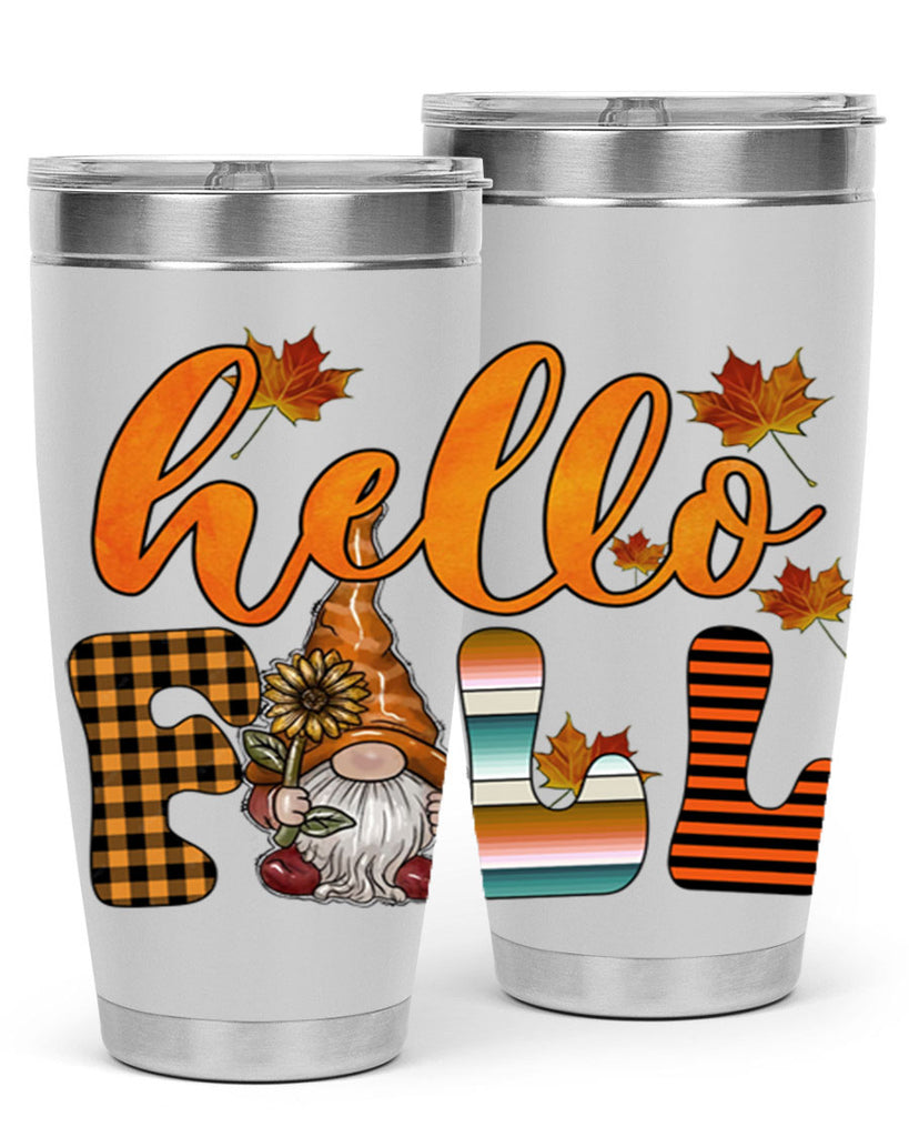 HelloFallVintageGnome 299#- fall- Tumbler