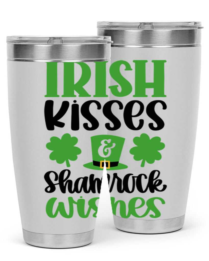 Irish Kisses Shamrock Wishes Style 81#- St Patricks Day- Tumbler