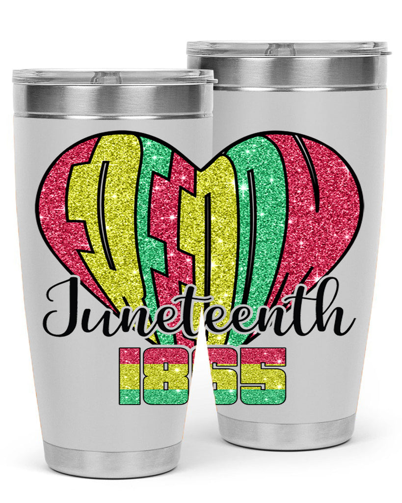 Juneteenth Since 1865 Heart 20#- Juneteenth- tumbler