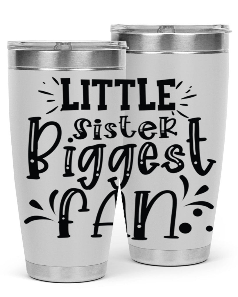 Little Sister Biggest Fan 2055#- baseball- Tumbler