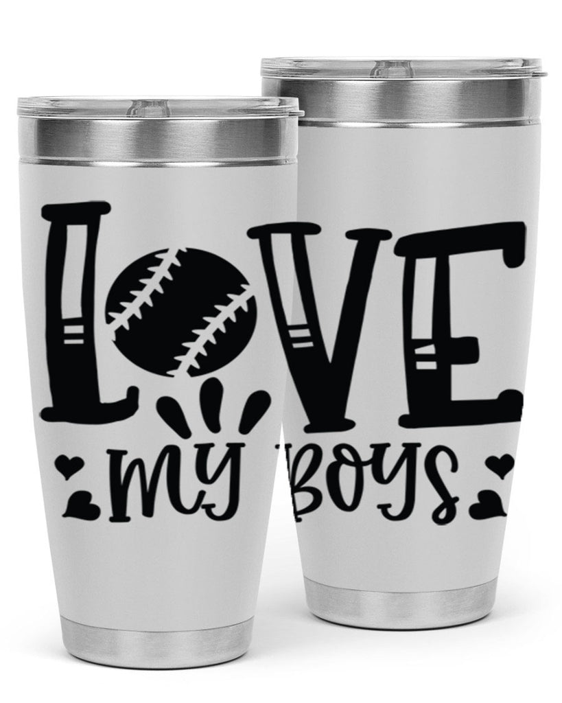 Love My Boys 2053#- baseball- Tumbler