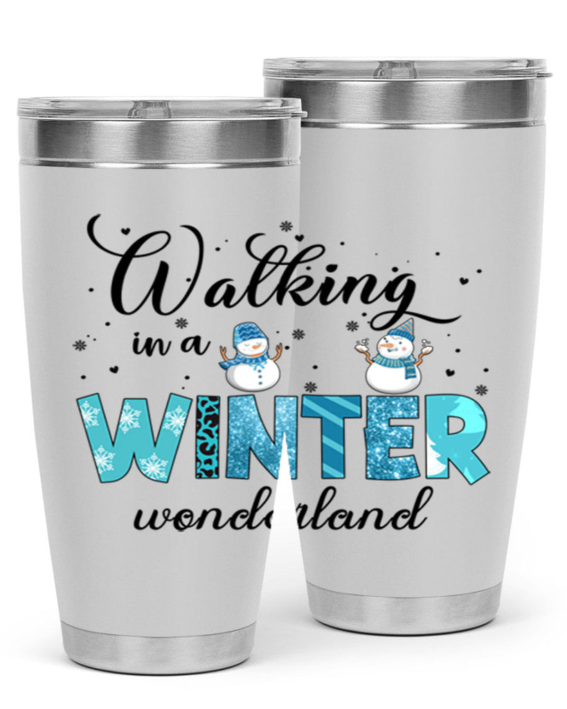 Walking in a winter wonderland 443#- winter- Tumbler