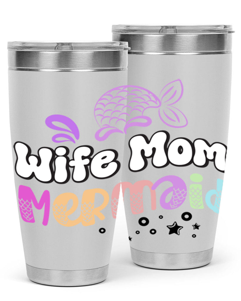 Wife Mom Mermaid 676#- mermaid- Tumbler