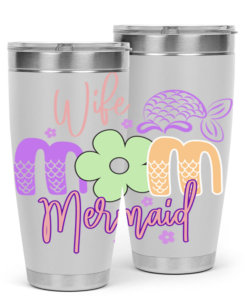 Wife Mom Mermaid 677#- mermaid- Tumbler