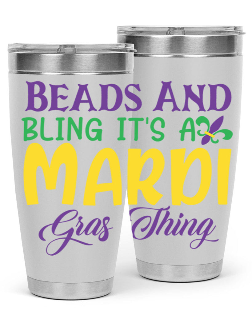 beads and bling its a mardi gras thing 86#- mardi gras- Tumbler