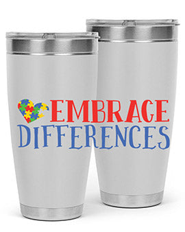embrace differences Style 13#- autism- Tumbler