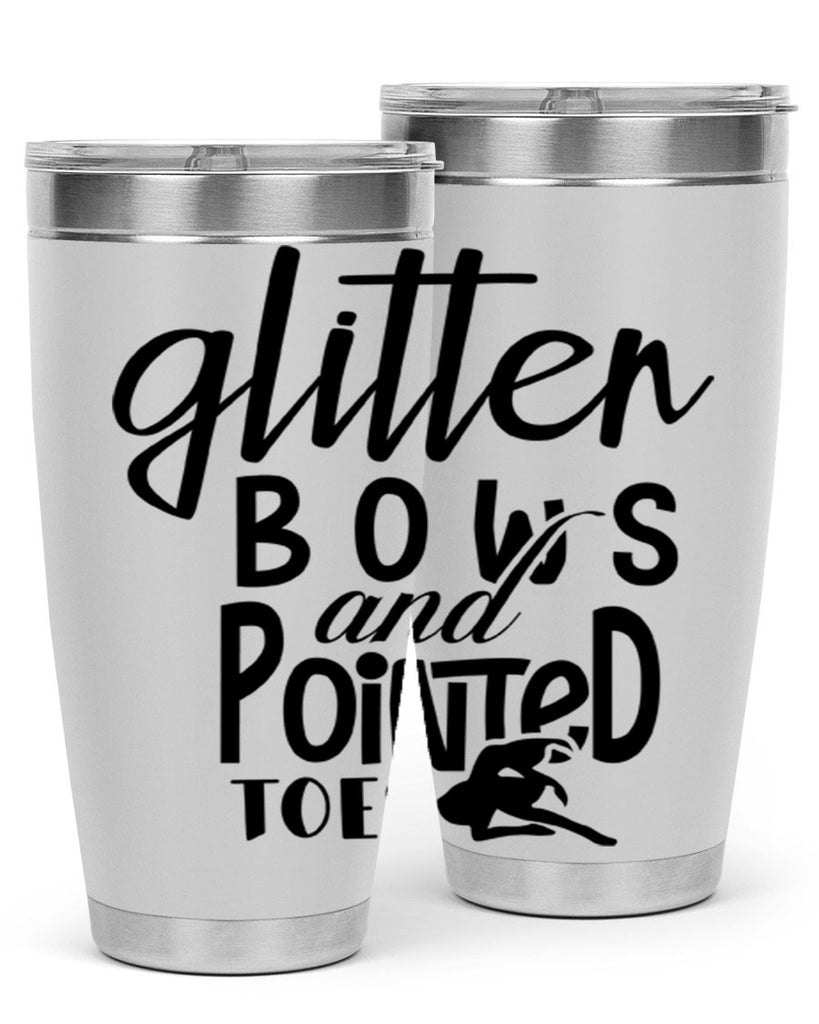 glitter bows and pointed toes 42#- ballet- Tumbler