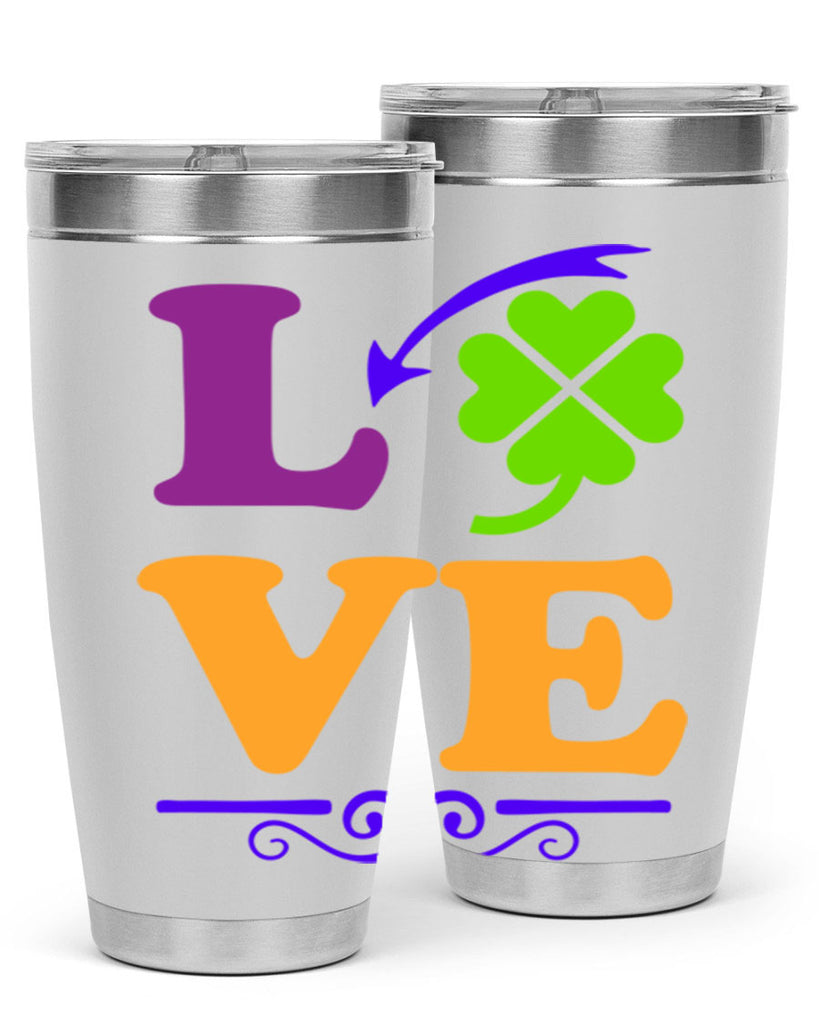 love 18#- mardi gras- Tumbler