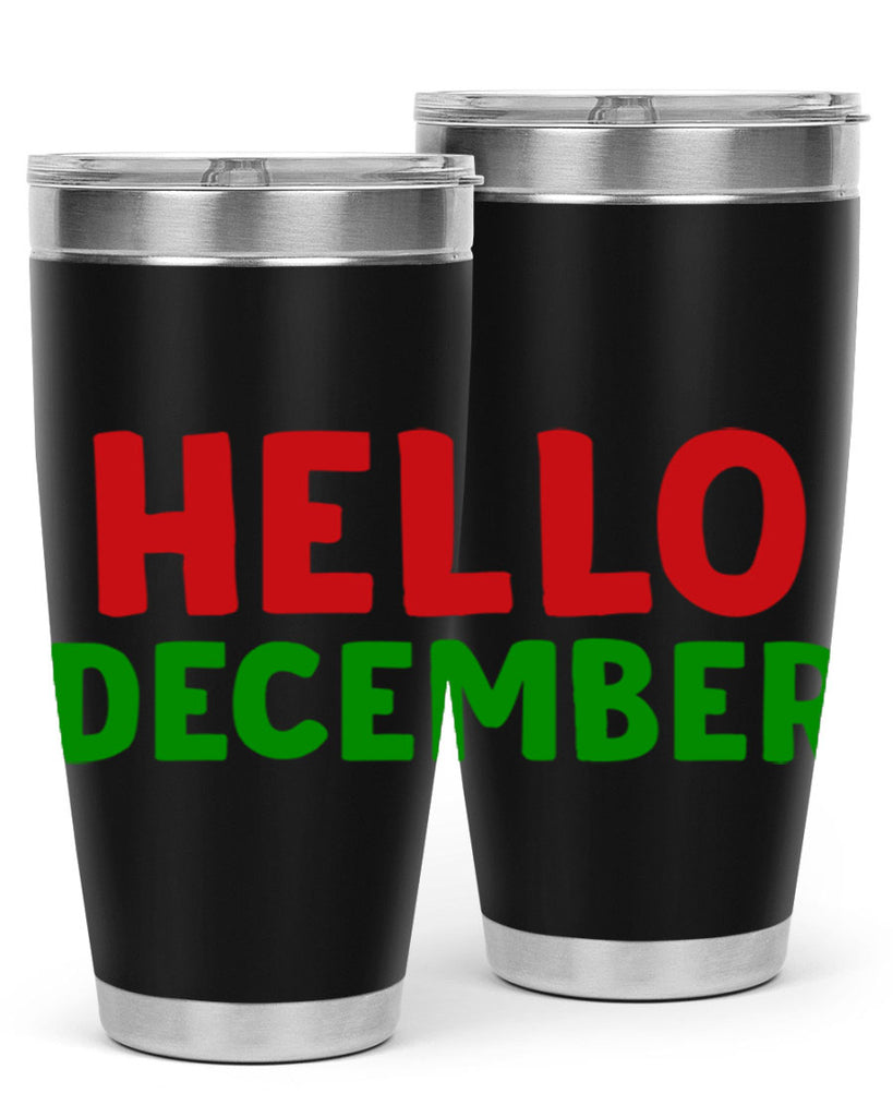 Hello December 158#- winter- Tumbler