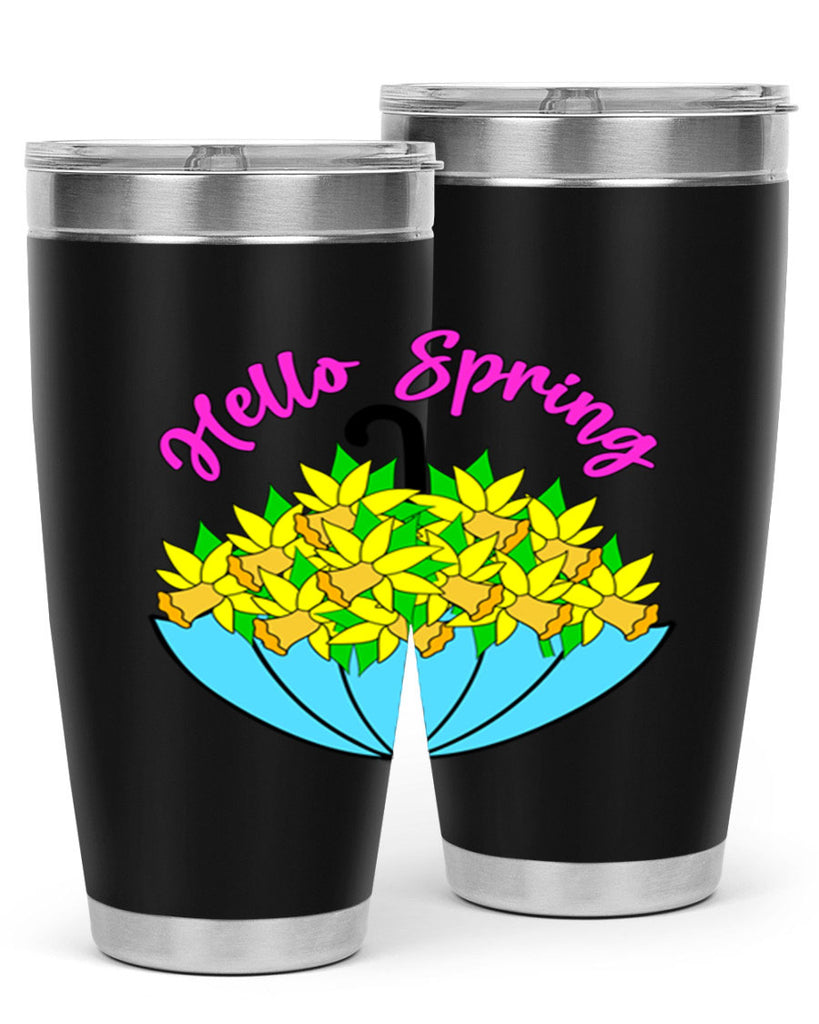 Hello Spring Umbrella Daffodils207#- spring- Tumbler