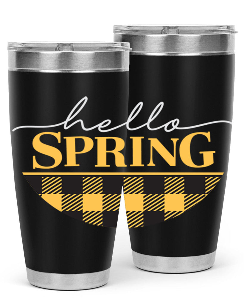Hello Spring plaid 203#- spring- Tumbler