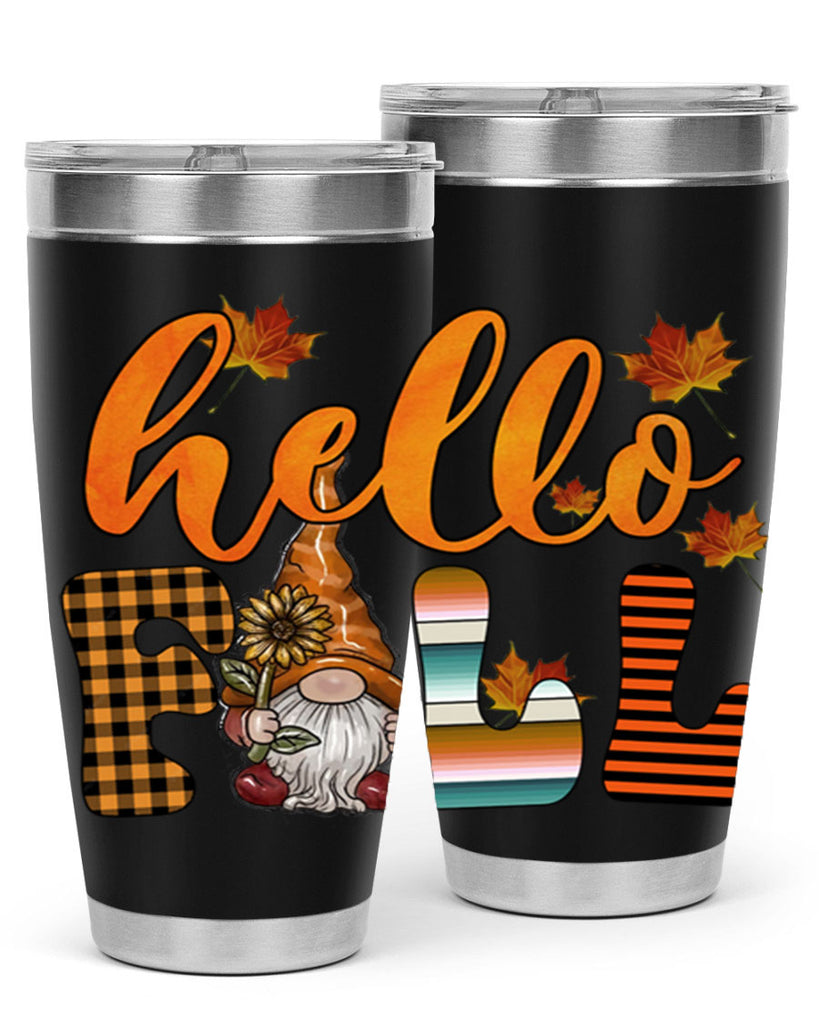 HelloFallVintageGnome 299#- fall- Tumbler