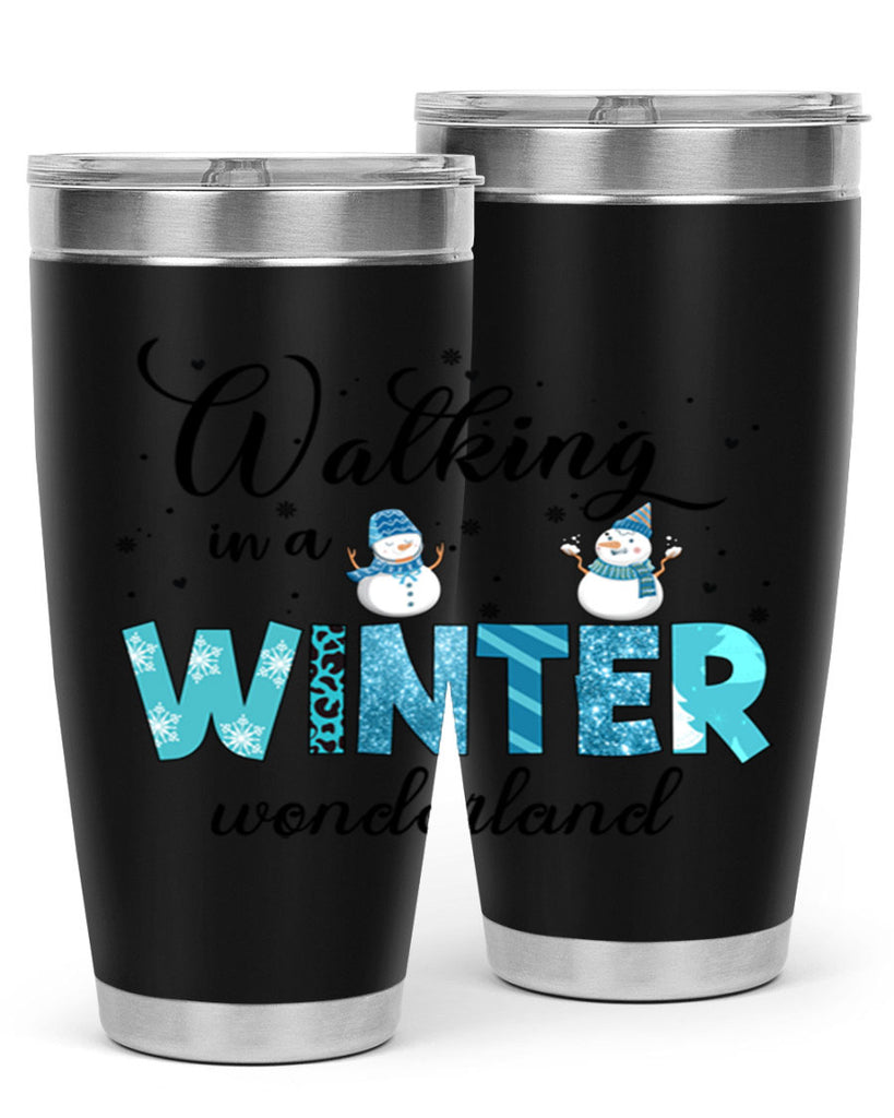 Walking in a winter wonderland 443#- winter- Tumbler