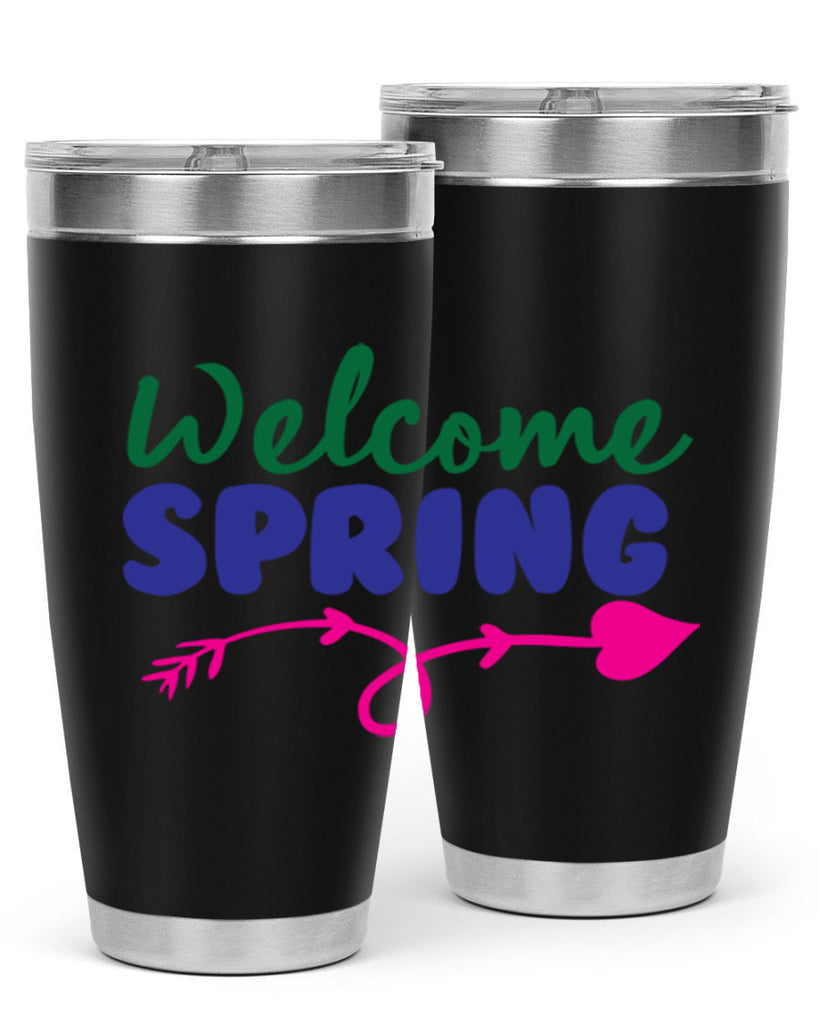 Welcome Spring 581#- spring- Tumbler