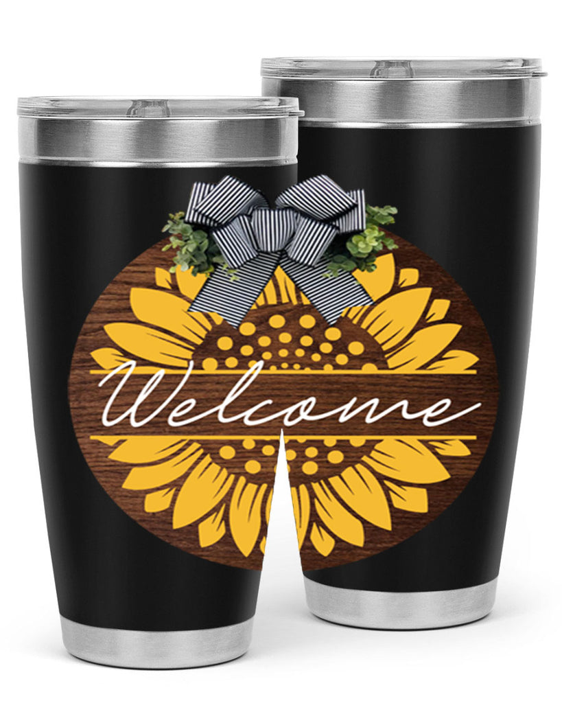 Welcome Sunflower Mockup584#- spring- Tumbler