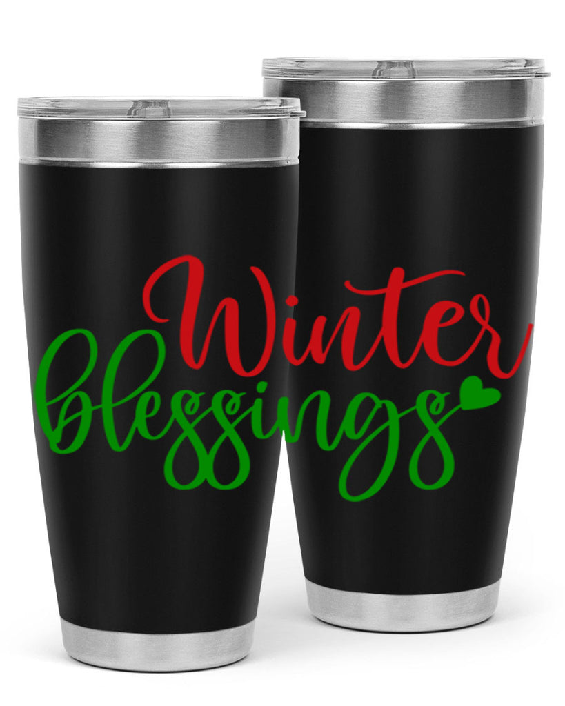 Winter Blessings 492#- winter- Tumbler