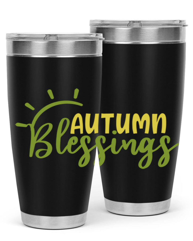 autumn blessings 66#- thanksgiving- Tumbler