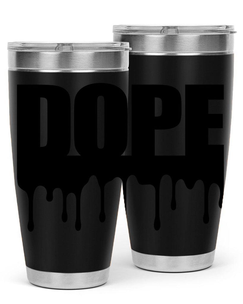 dope drip 166#- black words phrases- Cotton Tank