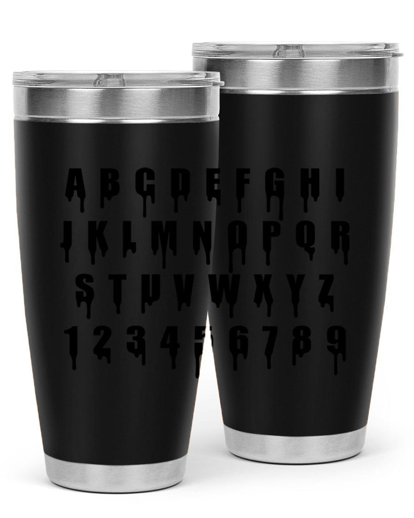 drip font 164#- black words phrases- Cotton Tank