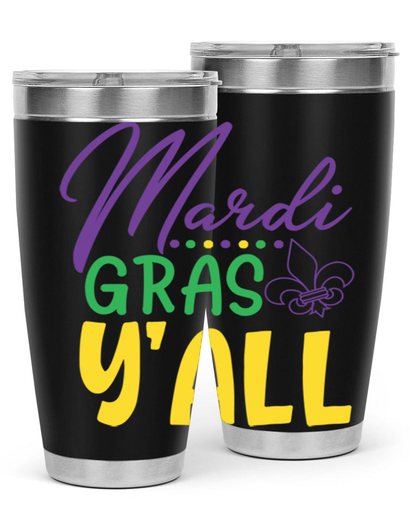 mardi gras yall 77#- mardi gras- Tumbler