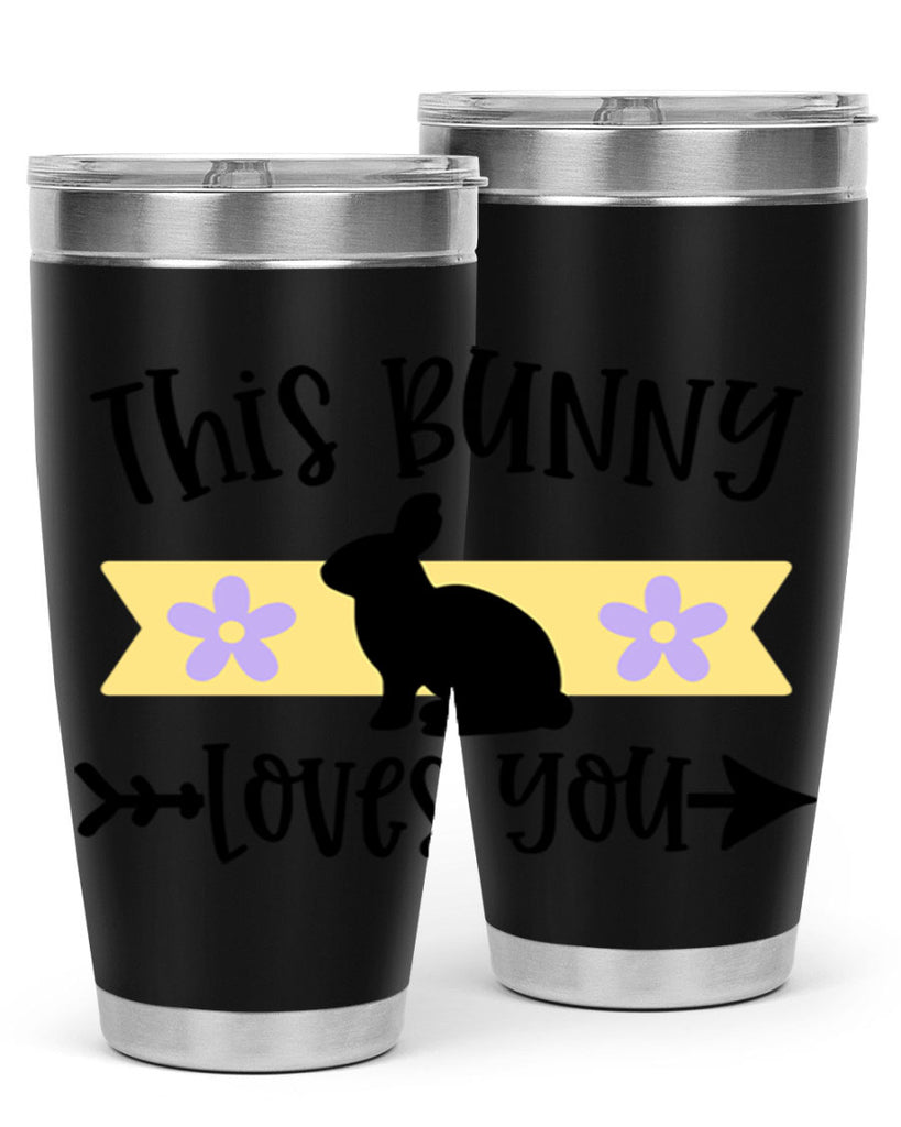 this bunny loves you 10#- easter- Tumbler
