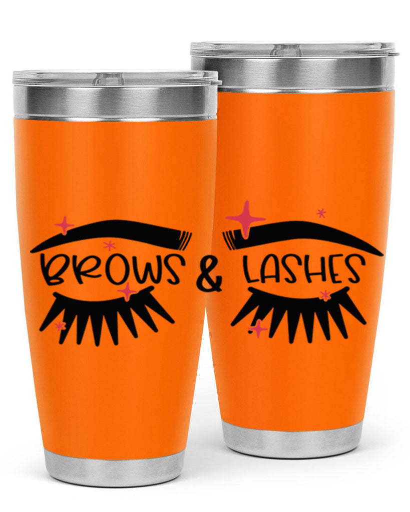 Brows Lashes Style 123#- make up- Tumbler