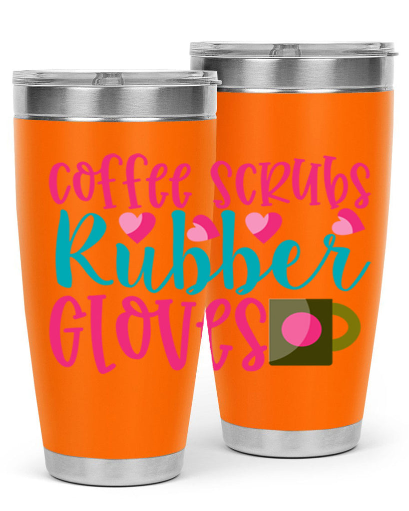 Coffee Scrubs Rubber Gloves Style 391#- nurse- tumbler