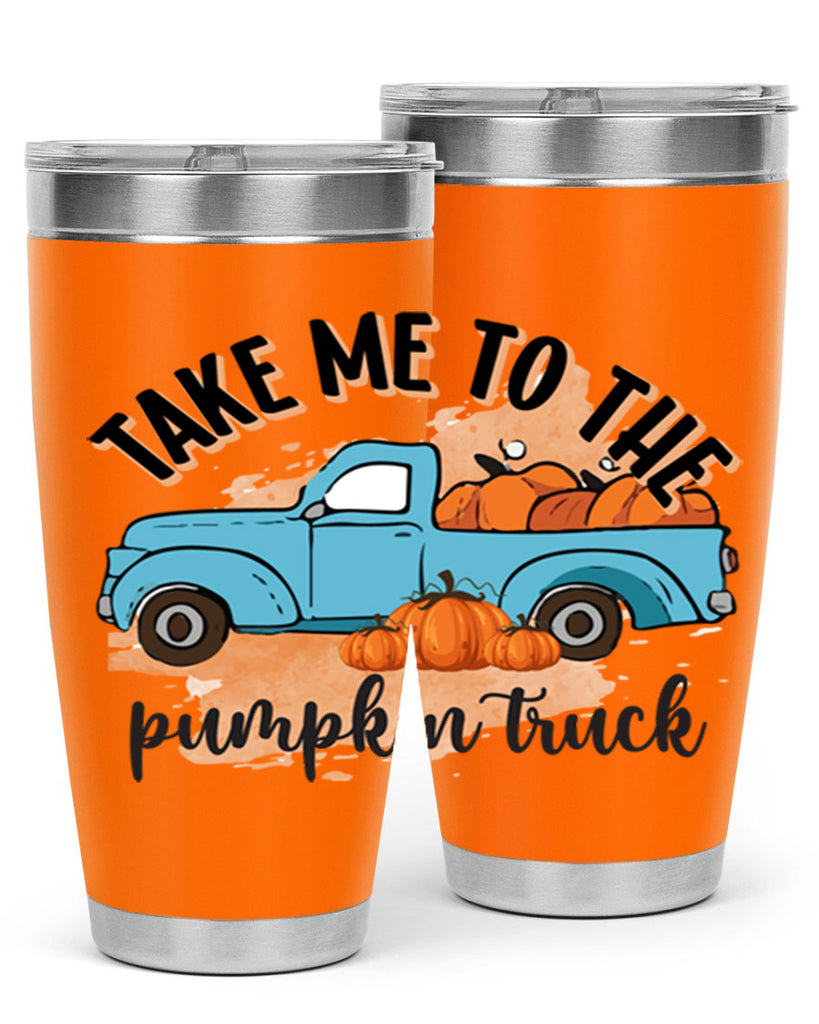 Fall Pumpkin Truck 128#- fall- Tumbler