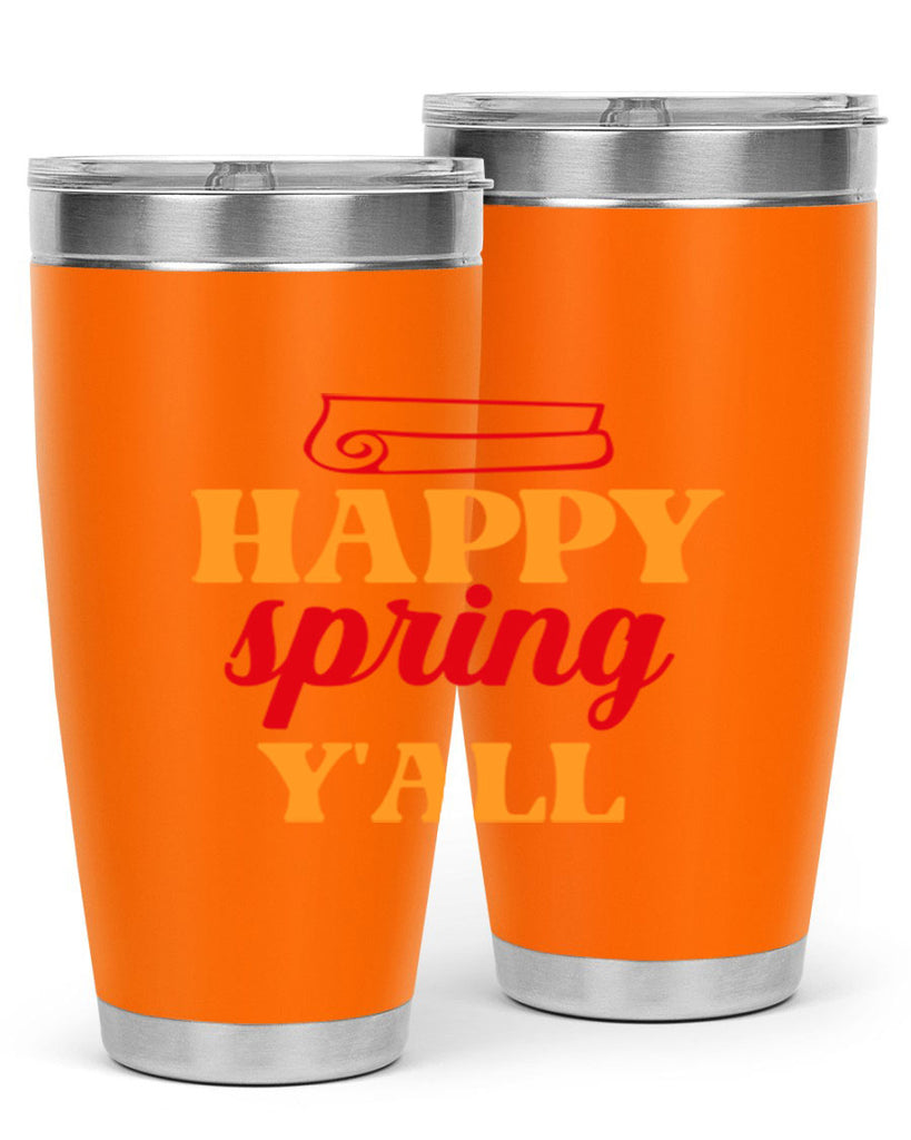 Happy spring y'all 166#- spring- Tumbler