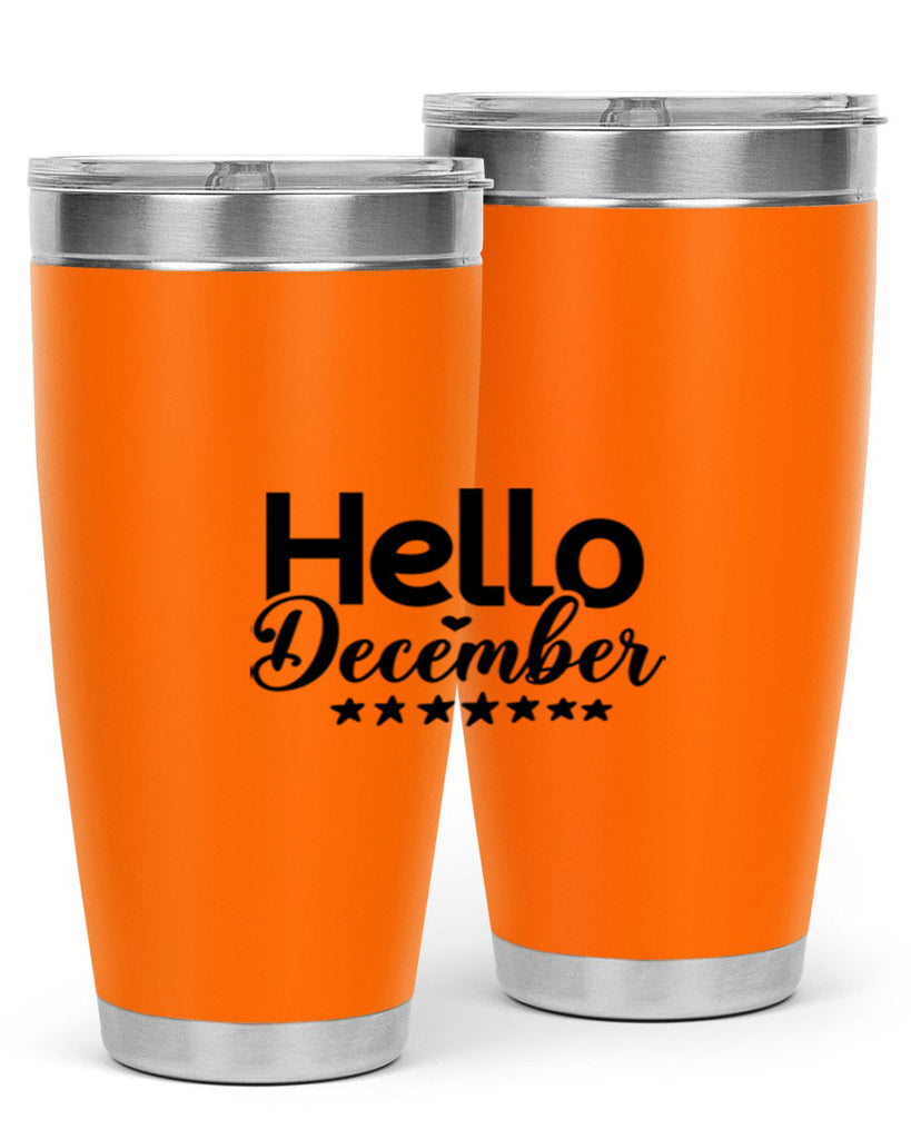 Hello December 156#- winter- Tumbler