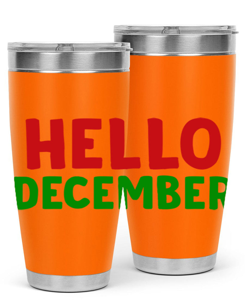 Hello December 158#- winter- Tumbler