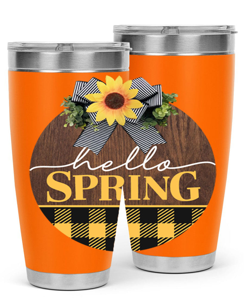 Hello Spring plaid Mockup 204#- spring- Tumbler