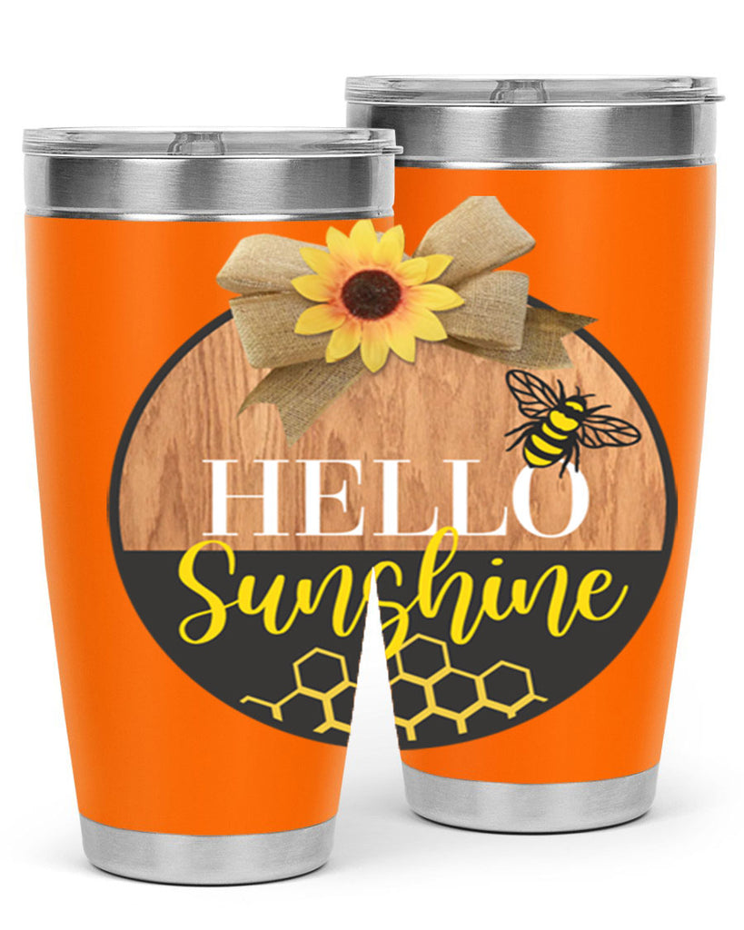 Hello Sunshine and bee Mockup215#- spring- Tumbler