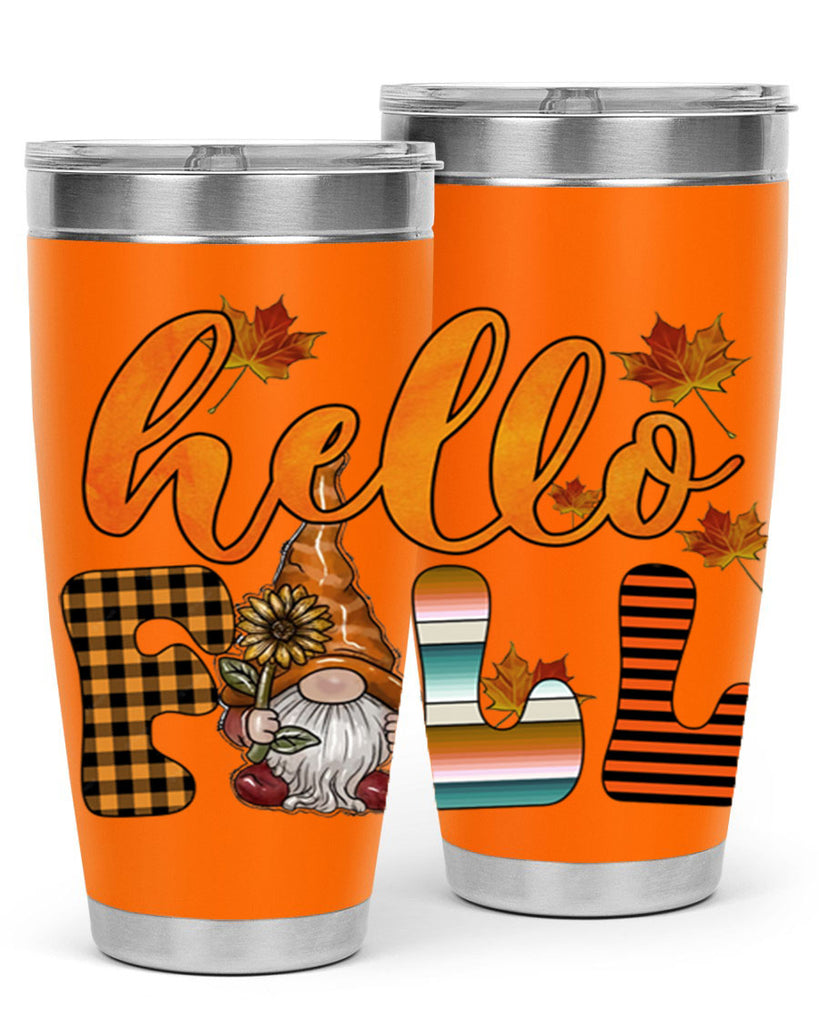 HelloFallVintageGnome 299#- fall- Tumbler