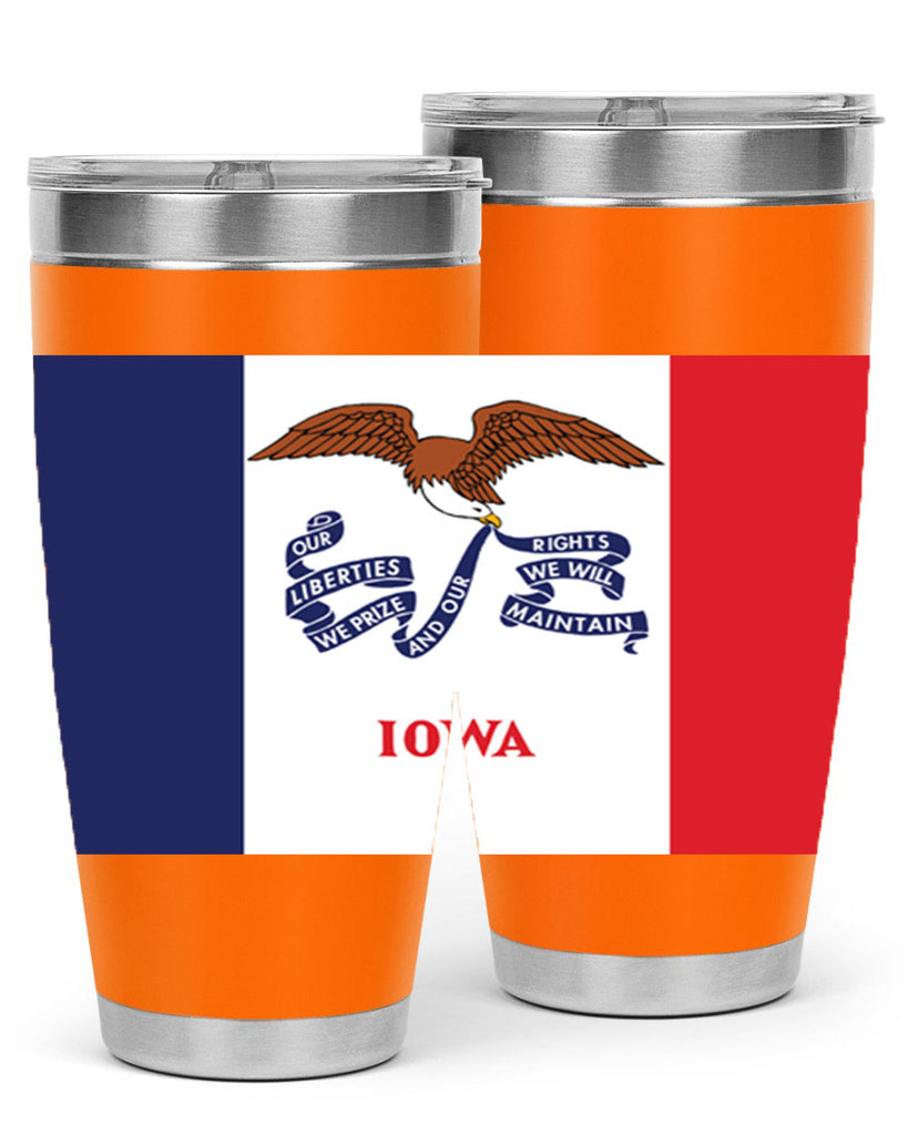 Iowa 37#- Us Flags- Tumbler