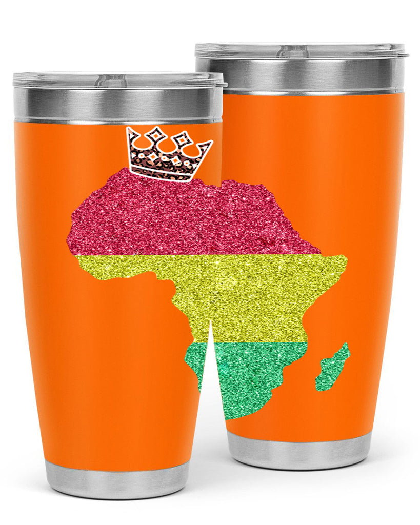 Juneteenth Crown Africa Flag 6#- Juneteenth- tumbler