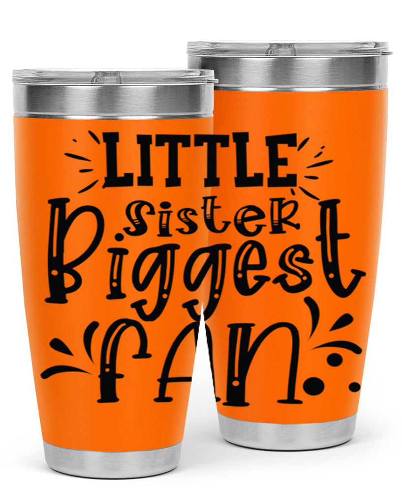 Little Sister Biggest Fan 2055#- baseball- Tumbler