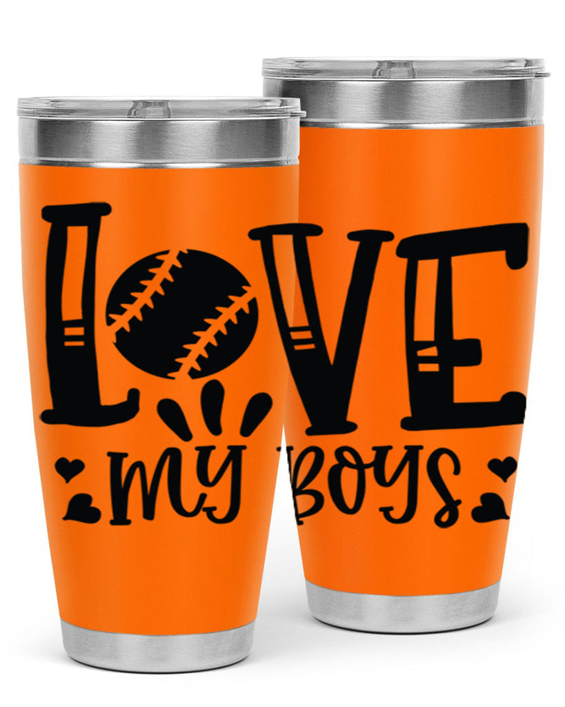 Love My Boys 2053#- baseball- Tumbler