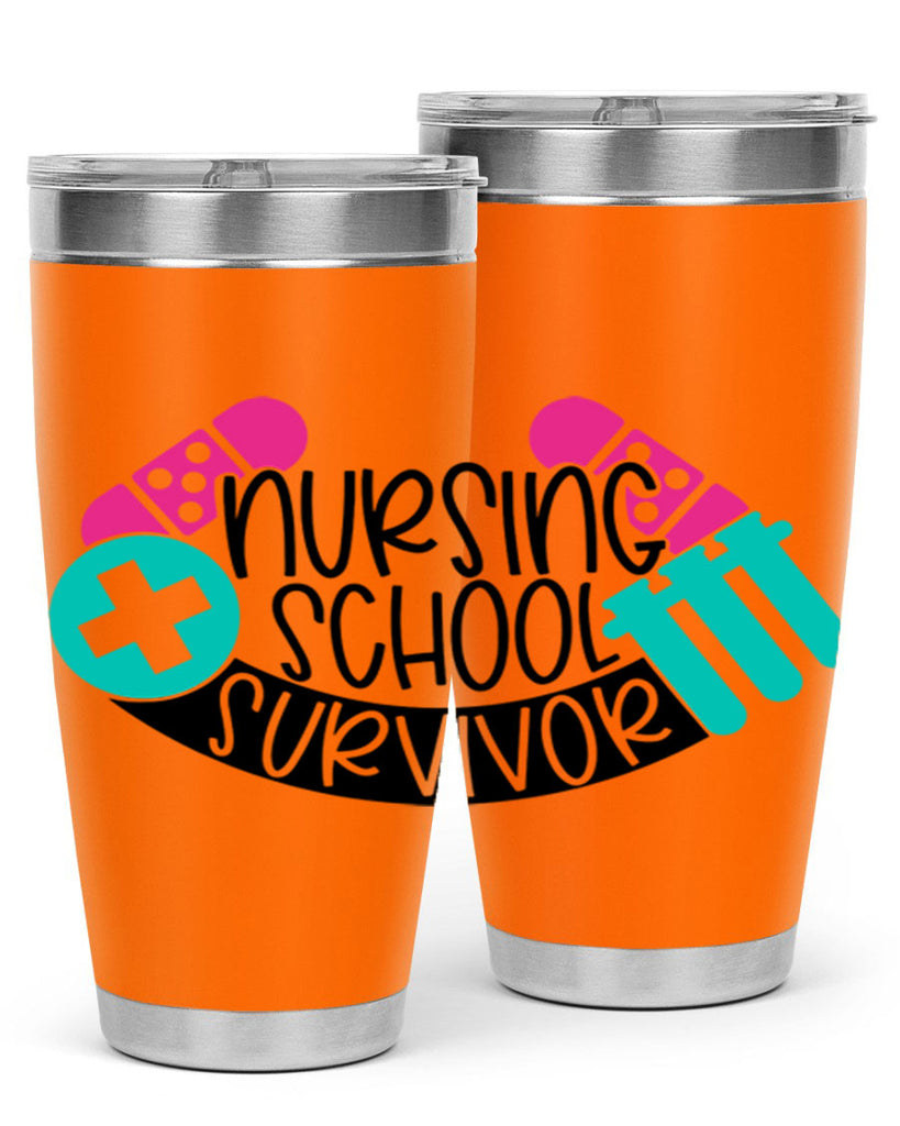 Nursing School Survivor Style Style 64#- nurse- tumbler