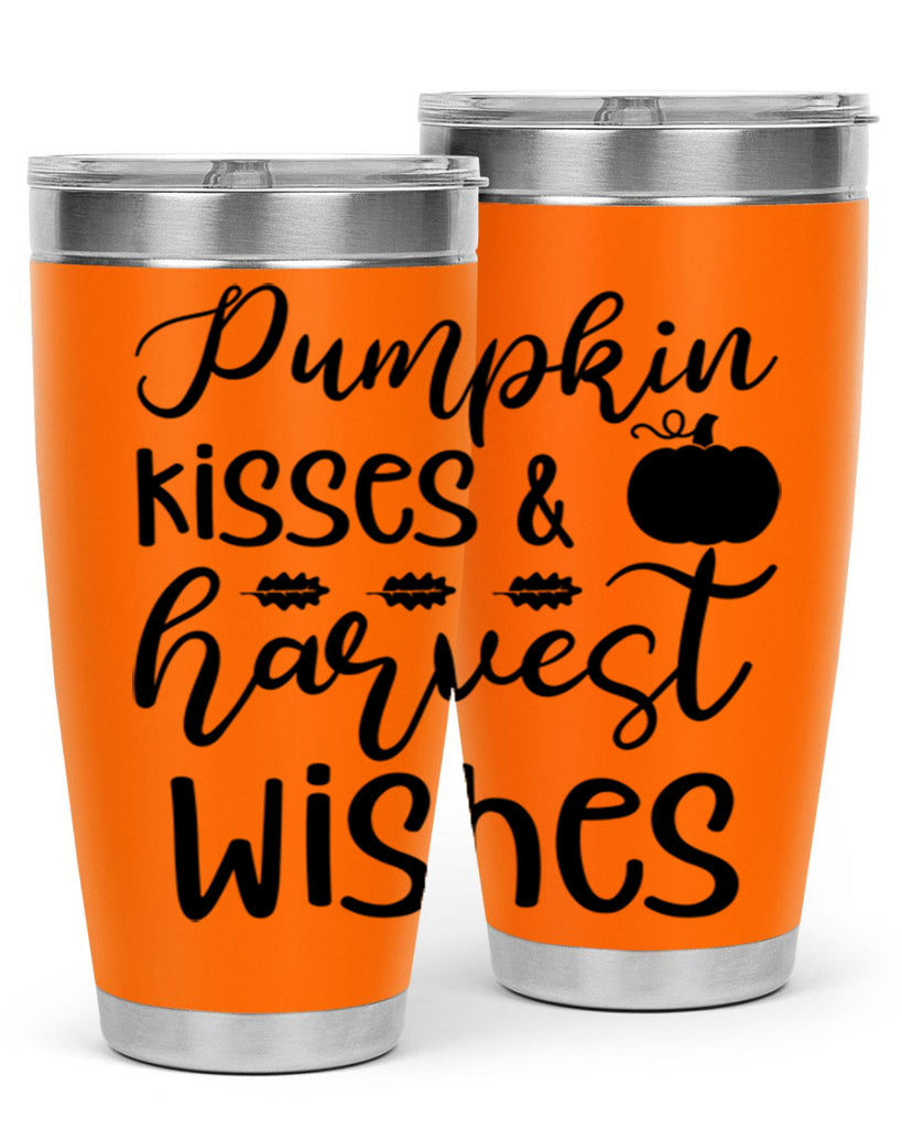Pumpkin Kisses Harvest Wishes 525#- fall- Tumbler