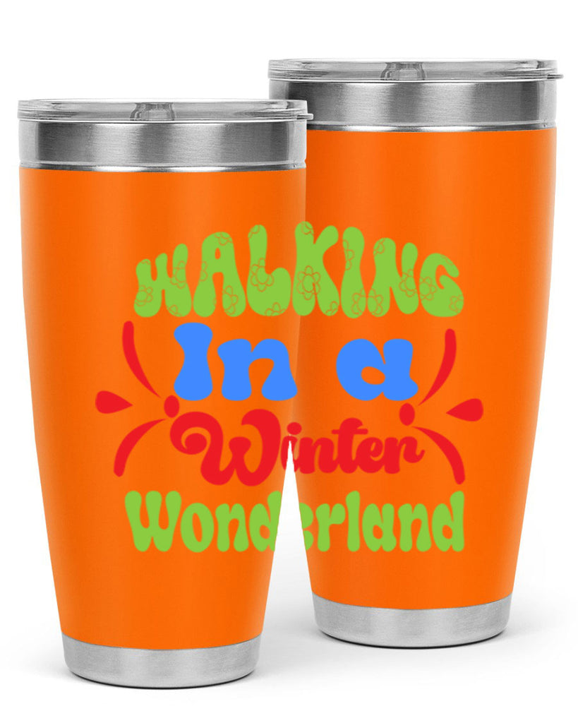 Walking in a winter wonderland 439#- winter- Tumbler