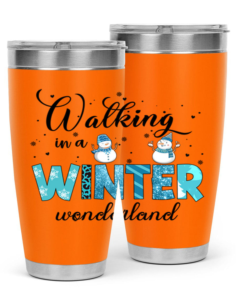 Walking in a winter wonderland 443#- winter- Tumbler