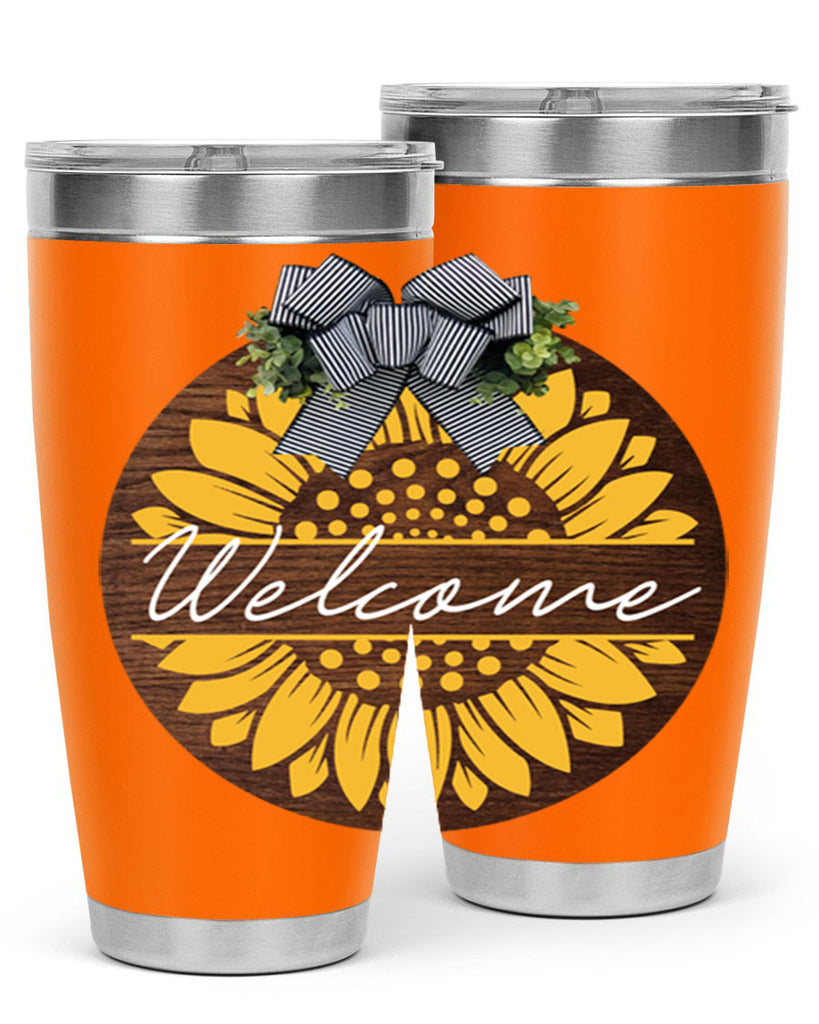 Welcome Sunflower Mockup584#- spring- Tumbler