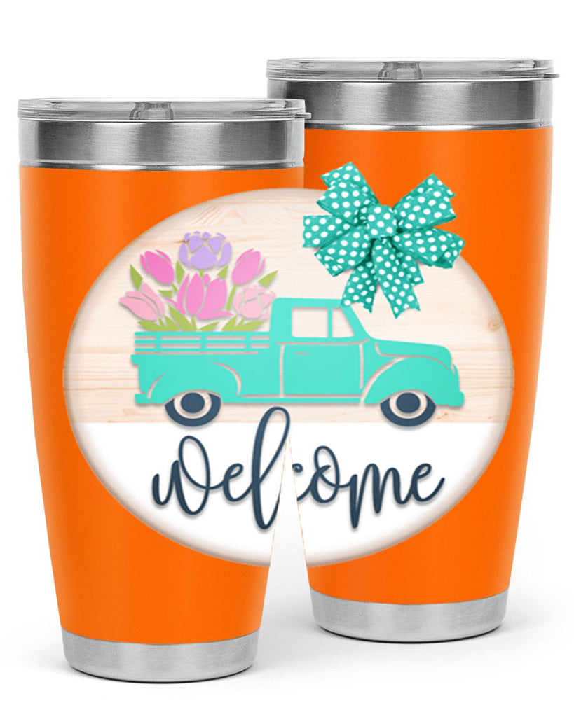 Welcome spring truck Mockup578#- spring- Tumbler