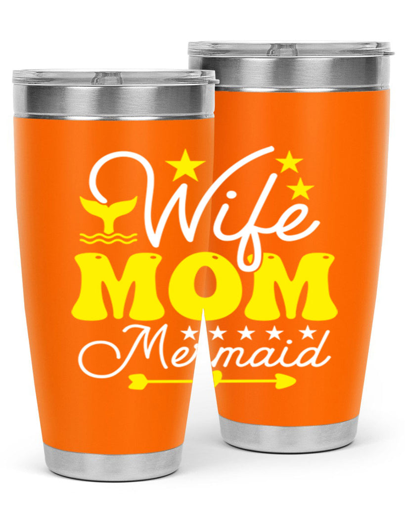 Wife Mom Mermaid 669#- mermaid- Tumbler
