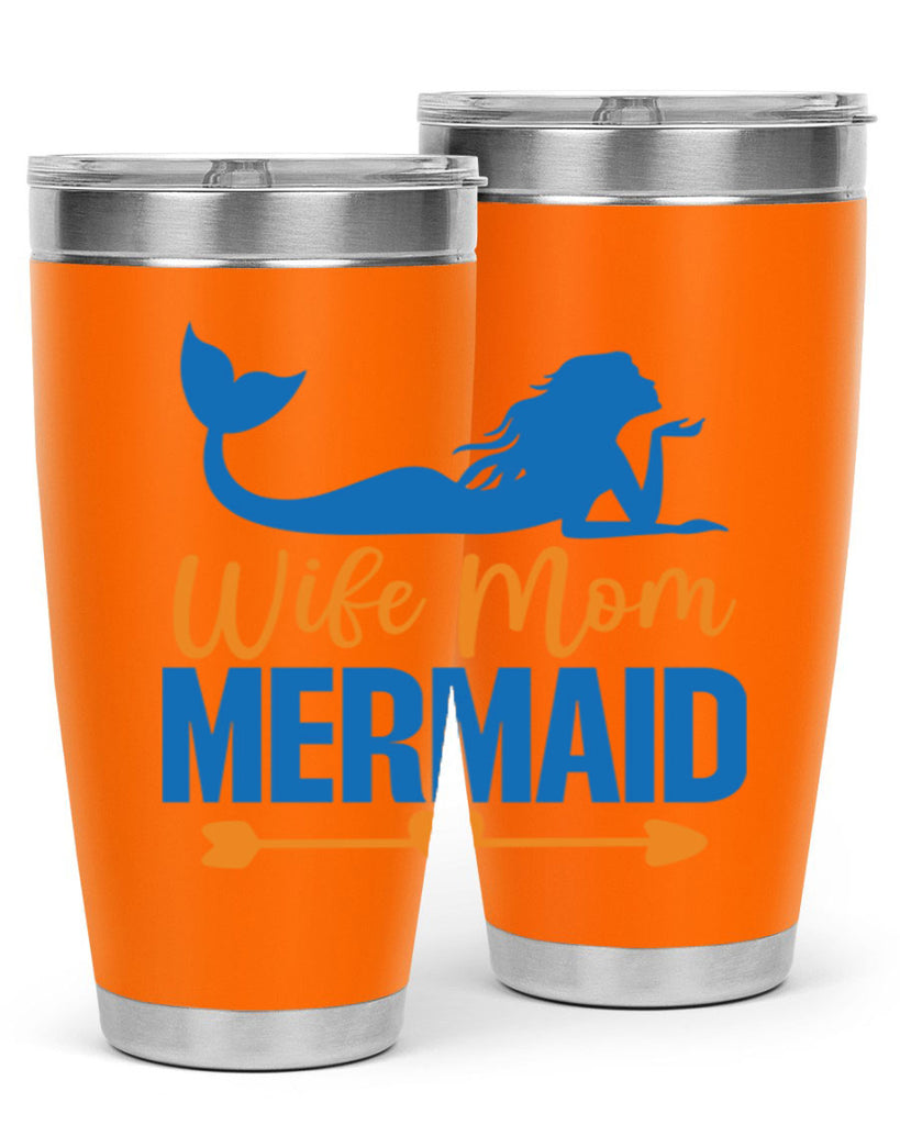 Wife Mom Mermaid 673#- mermaid- Tumbler