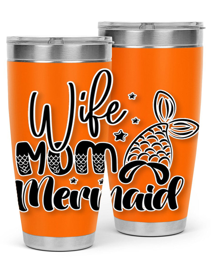 Wife Mom Mermaid 675#- mermaid- Tumbler