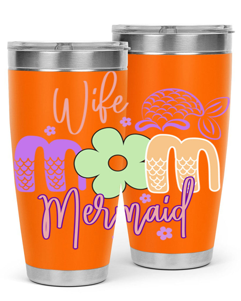 Wife Mom Mermaid 677#- mermaid- Tumbler