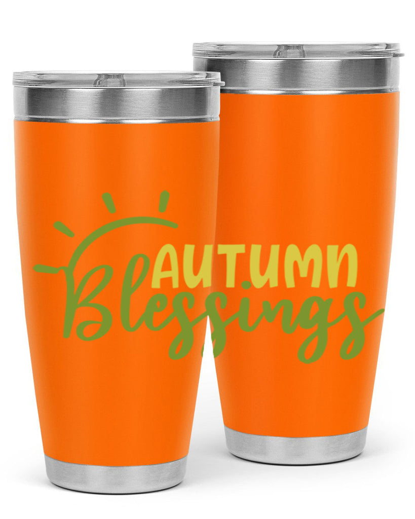 autumn blessings 66#- thanksgiving- Tumbler