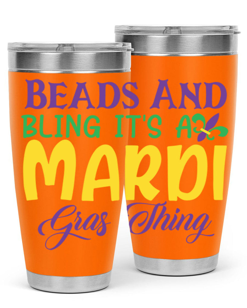 beads and bling its a mardi gras thing 86#- mardi gras- Tumbler